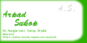 arpad sukop business card